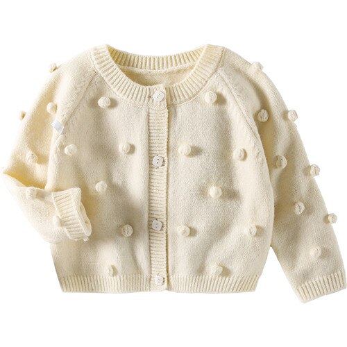 2020 outono novas roupas da menina do bebê roupas do bebê menino pulôver + cardigan estilo roupas do bebê moda das crianças camisola: Marfim / 9 m