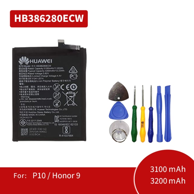 Battery removal for huawei  p8 p9 p10 p20 p30 pro plus, mate 9/10/20 lite 201 nova 2/3/4, honor 5c / 6x / 7x / 8x / 9/10 v10 y7: Hb386280 ecw