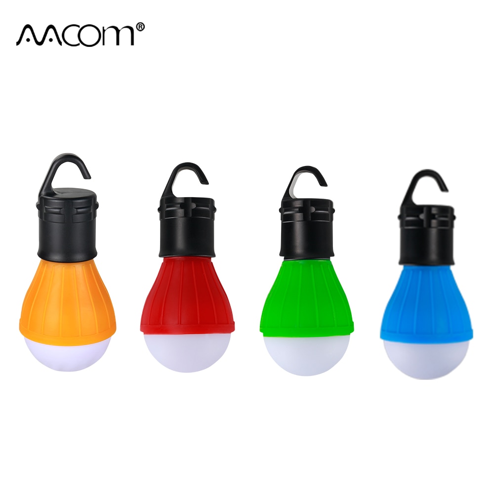 Bærbar lanterne førte diodetelt lys vandtæt camping lampe udendørs nødbelysning 3* aaa batteridrevet fire farver