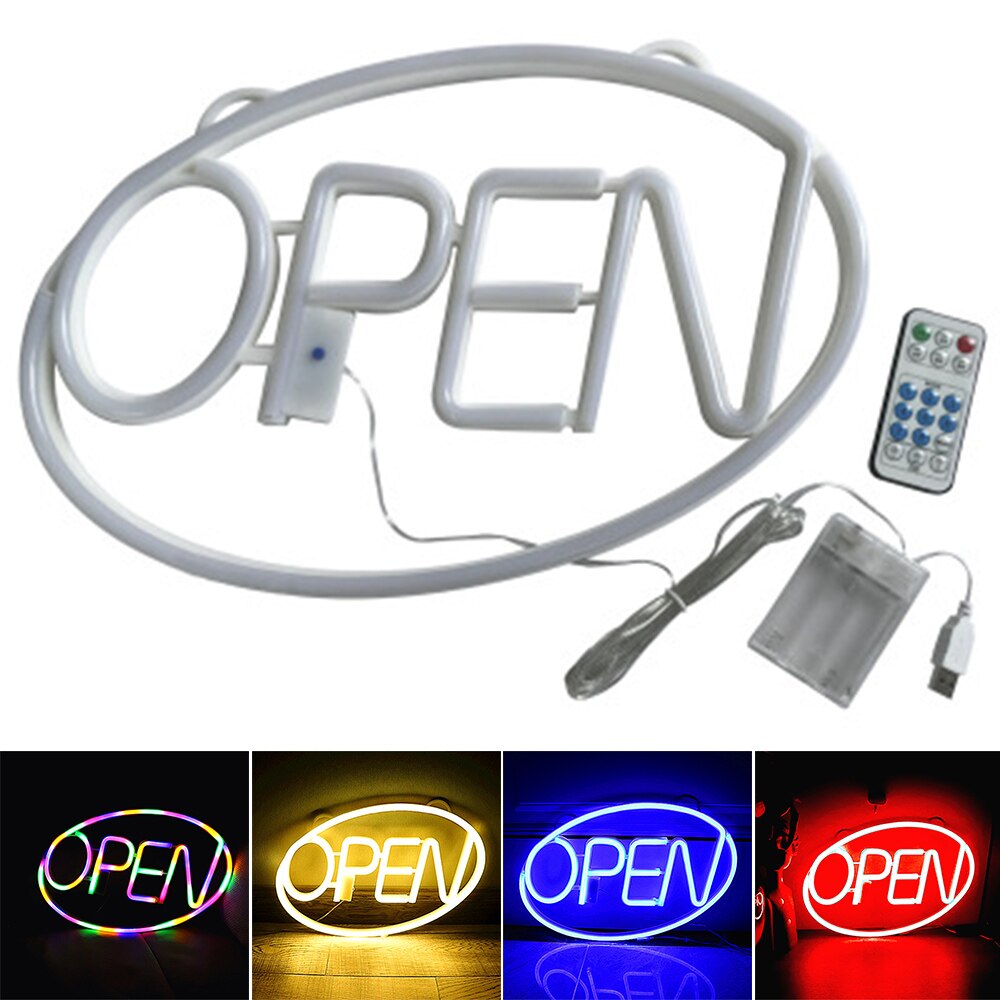 LED Neon Advertising Lights Commercial Lighting Word Sign Wall Decor Window Display LED Neon Light Sign Remote Control