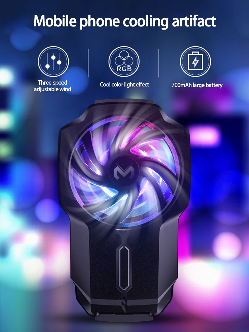 1pc FL05 Mobile Phone Radiator Mobile Phone Live Game Mobile Phone Air-cooled Fast Cooling Device Battery Capacity 700mAh