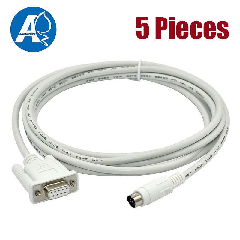 5X 1761-CBL-PM02 5 piezas para Allen Bradley MicroLogix 1000, 1200, 1400, 1500 Cable de programación de PLC 1761CBLPM02 MICROLOGIX: 2 m