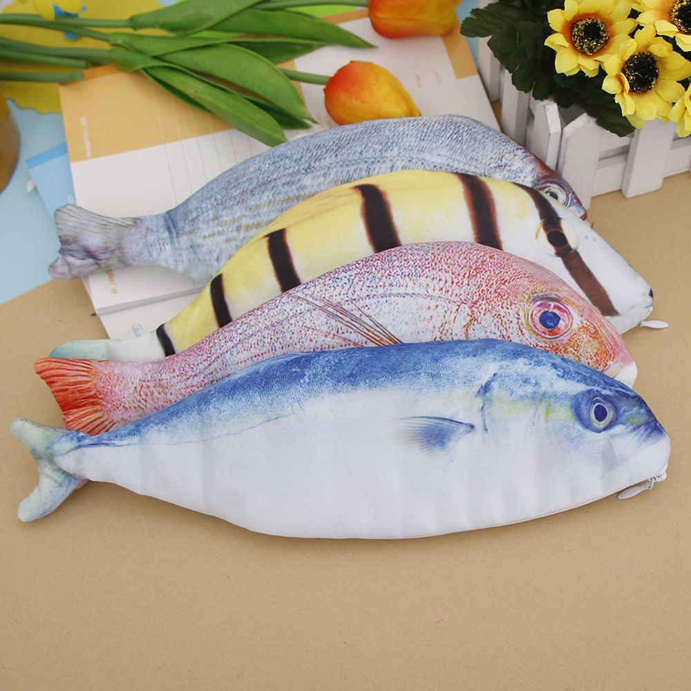 ISKYBOB Creativo Forma di Pesce Panno di Stile Cassa di Matita Della Corea Kawaii Sacchetti di Matita Della Scuola Forniture di Cancelleria Animale Caldo Borse Della Moneta