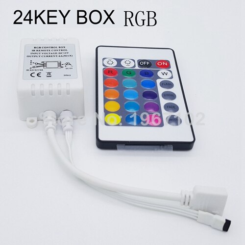 Enkele RGB Led Controller DC 12V 24key Doos 44key 11 toetsen 17key Mini Afstandsbediening Dimmer voor SMD 3528 5050 2835 Led Strip Licht: 24KEY BOX RGB
