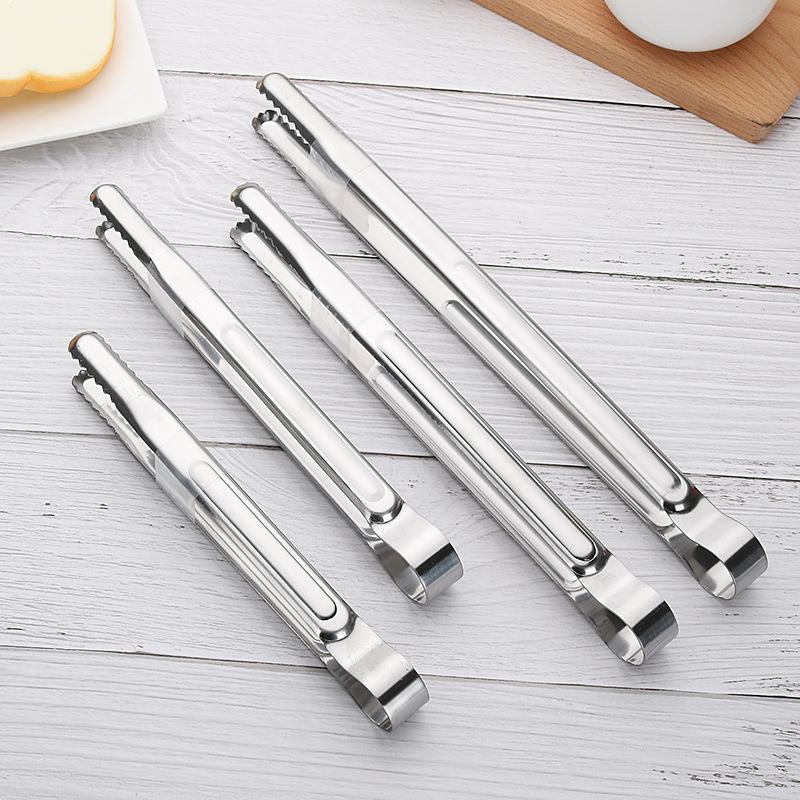 Pinzas para parrillas utensilios de cocina, pinzas de cocina de acero inoxidable largo, pinzas para cubitos de hielo, accesorios para herramientas de barbacoa, 1 ud.