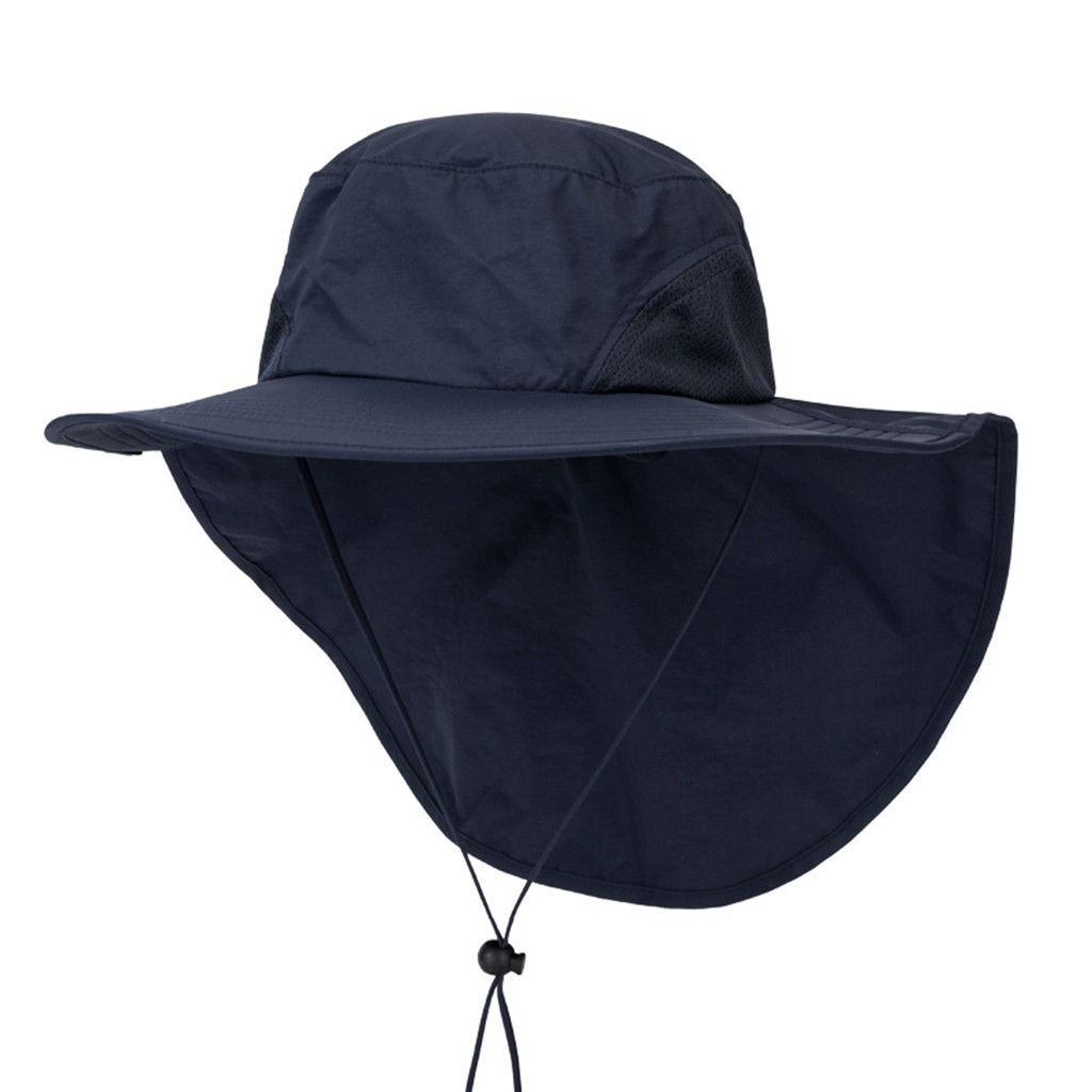 Unisex Wide Brim Sun Hat with Neck Flap Fishing Safari Cap Outdoor Hiking cloak Fisherman hat sombrero senderismo