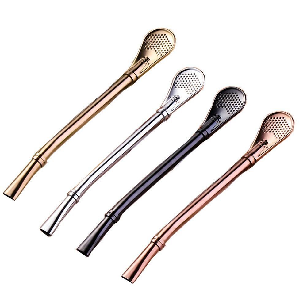 Stainless Steel Drinking Straw Filter Yerba Bombilla Reusable Ball Spoon Tools Mate Practiacl Tea Tea Gourd Washab N0J0