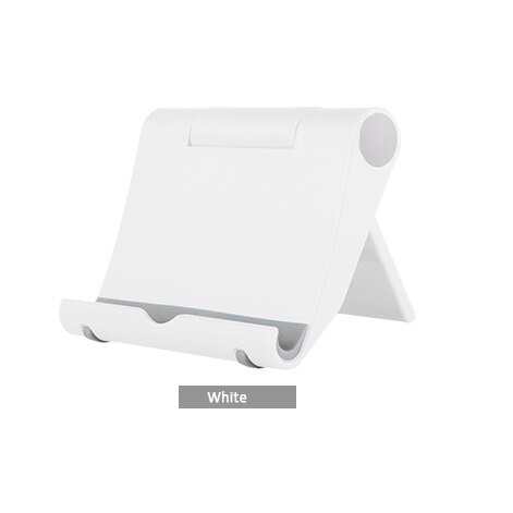 ITEUU Universele Verstelbare Bureau Mobiele Telefoon Stand voor iPhone Samsung Huawei Xiaomi voor iPad Tablet Houder Kickstand Mount: WHITE