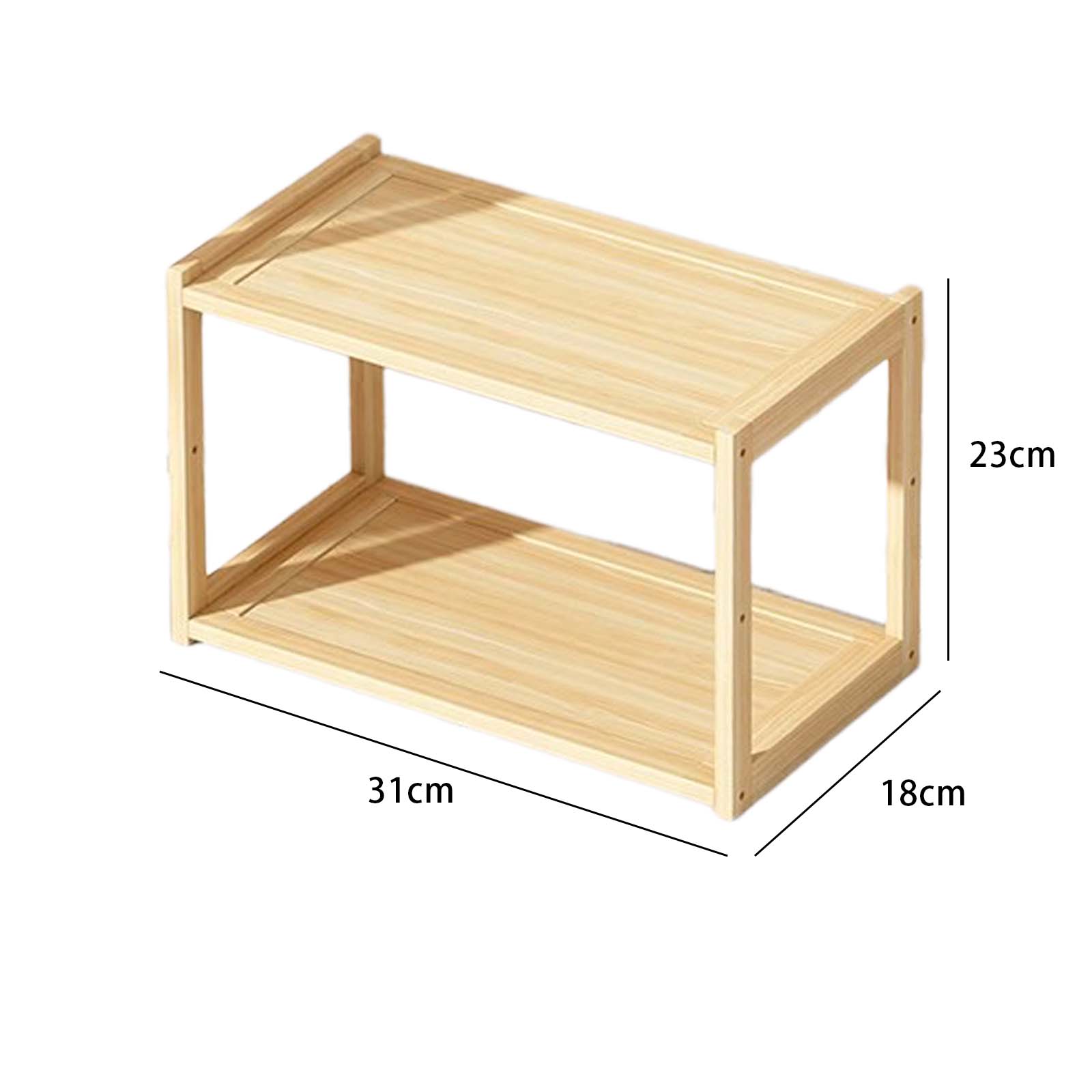 Houten opbergrek Rustieke desktopbenodigdheden Tafelblad Stand Display Plank voor Dames Heren Aanrecht Home Decor Kantoor Woonkamer