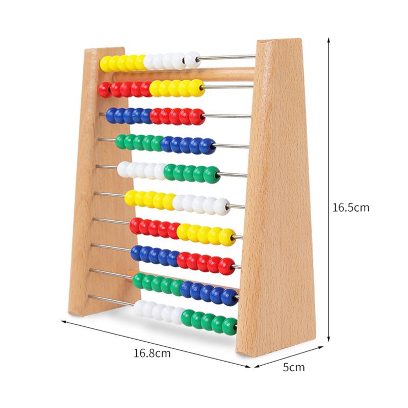 6.5 "Abacus Classic Houten Speelgoed 123 Learning Math Tellen Kralen Educatief Tellers Speelgoed Voor Baby Peuter