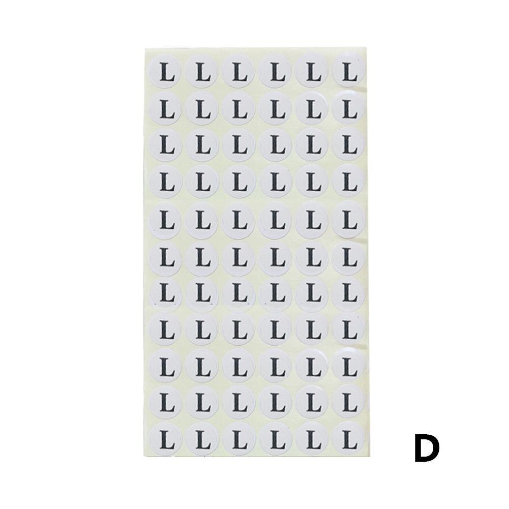 Etiquetas de tamaño autoadhesivas de papel para ropa, zapatos, tamaño, etiqueta adhesiva, tamaño Xs/S/M/L/Xl: D