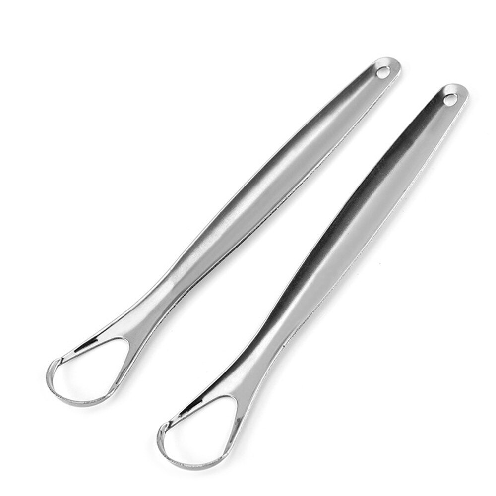 1Pc Herbruikbare Roestvrij Staal Tong Schraper Oral Care Tongreiniger Weg Schoon Slechte Adem Tong Schrapen Orale Wassen Gereedschap