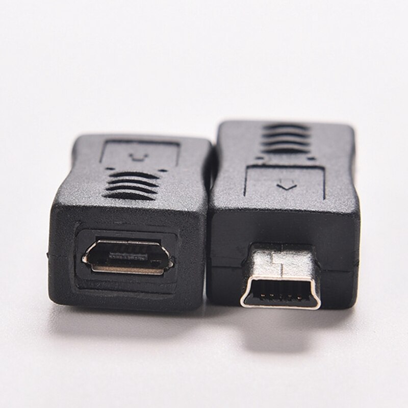 10 Uds. De adaptador Micro USB hembra a Mini USB macho 5P cargador Adaptador convertidor conector para Cables de teléfono PC
