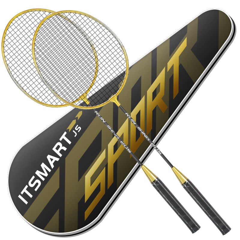 2pcs Badminton Rackets Set Ultra Light Double Badminton Racquet Titanium Alloy Lightest Playing Badminton Whole -40
