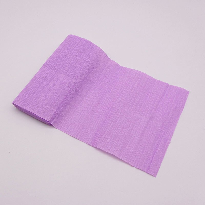 15*250cm Decorative Origami Crinkled Crepe Paper Craft DIY Flower Make Wrapping Fold Scrapbooking Party Backdrop Decoration: Light Purple