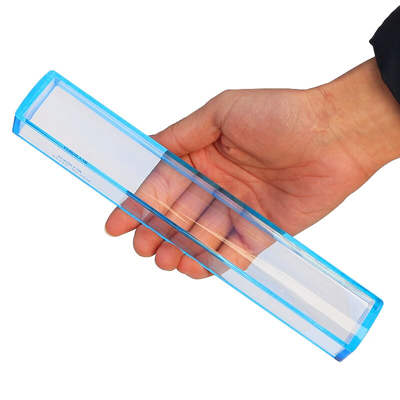 5X Rectangular Magnifying Glass 250 mm Column Desktop Magnifier Old People Reading Magnifier for Read Books Newspapers