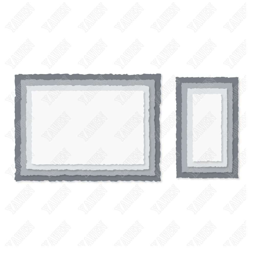 Rectangular Metal Cutting Dies Scrapbooking Card Stencil Paper Cards Handmade Album Stamp Die Sheets: Default Title