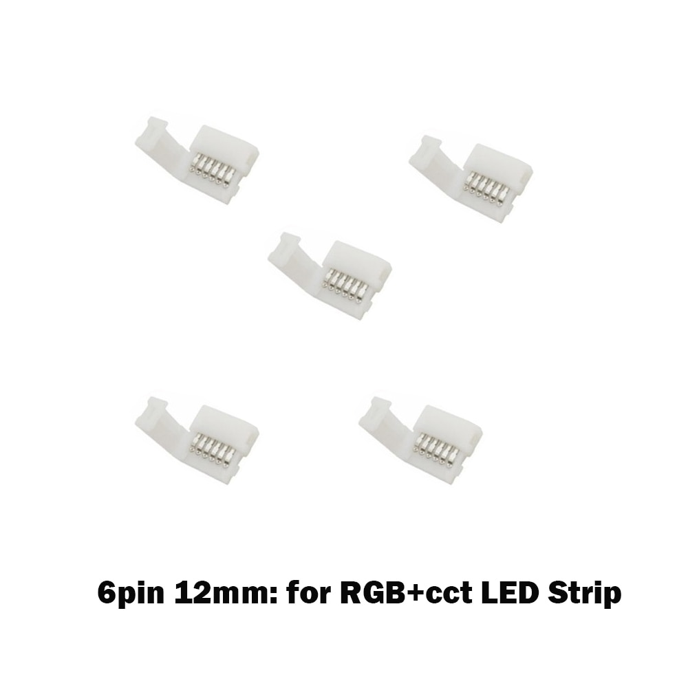 5 PCS LED Strip Connectors 2pin 8mm/2pin 10mm/4pin 10mm/5pin 10mm /5pin 12mm/6pin 12mm Gratis Lassen Connector voor strip