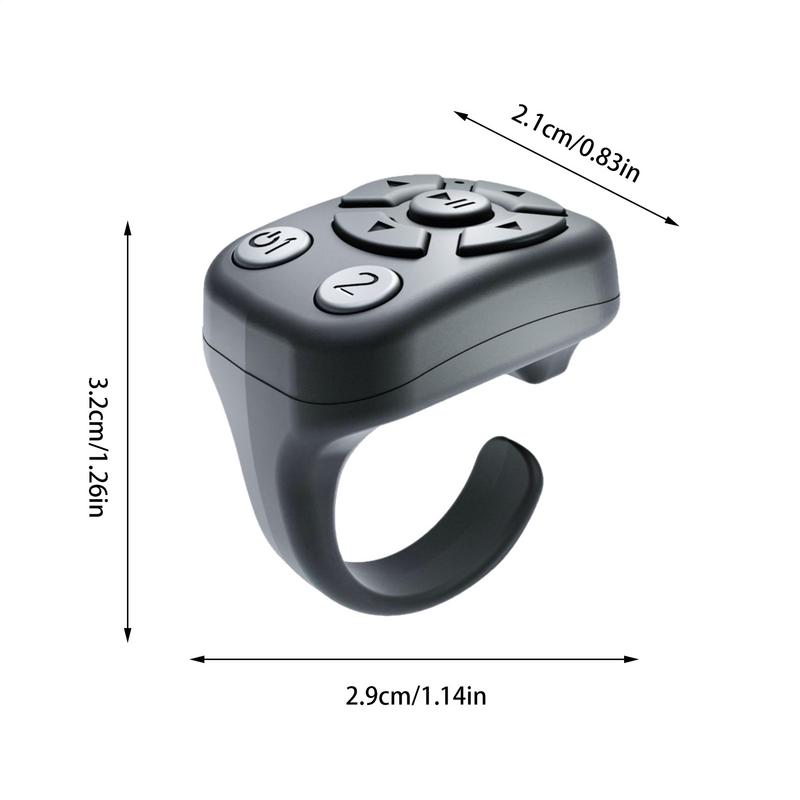 Auto Clicker Remote Control Page Turner Wireless Bluetooth Selfie Button Scrolling Ring Fingertip For Photos Videos E-Book