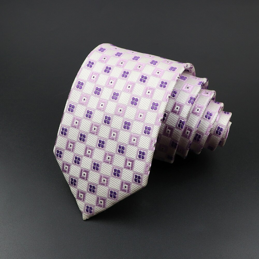 Cravates classiques à rayures tissées Jacquard pour hommes, 100% soie, pour costume de mariage d'affaires, accessoires: 10