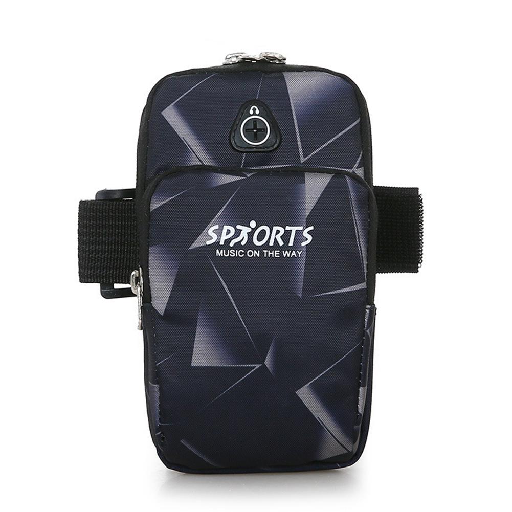 Pinshang Unisex Mobiele Telefoon Arm Bag Nylon Running Outdoor Sport Mobiele Telefoon Pols Zak: 1- black