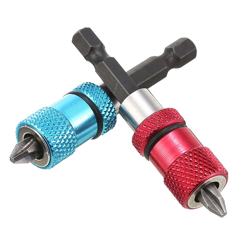 1pcs Screwdriver Bit Holder Adjustable 1/4inch Hex Screw Depth Bit Holder Driver Magnetic Tip Hand Tool Stainless Steel