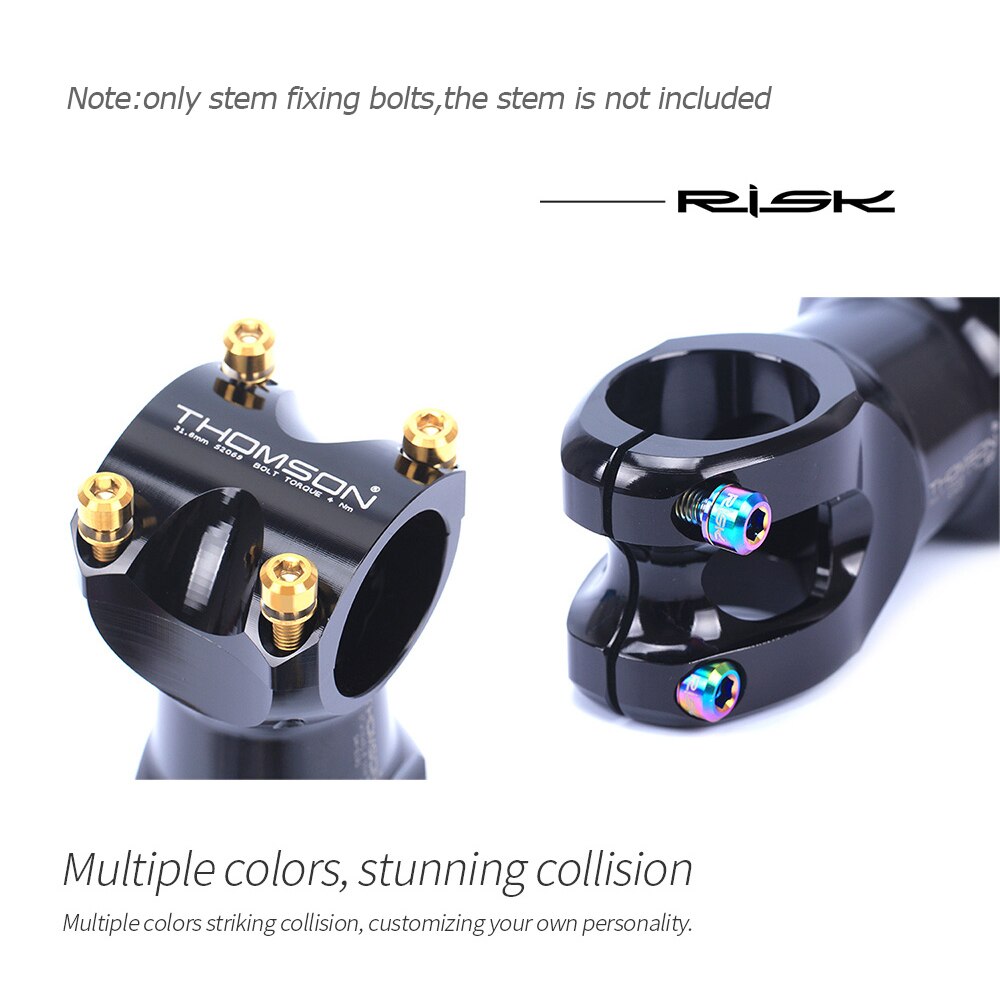 Bolt Torque Bicycle Stem Bolts RISK Titanium Allloy Bicycle Stem - Main Image