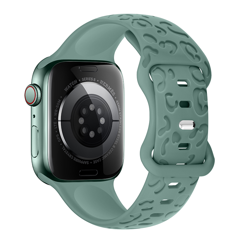 Rem til apple watch-rem 45mm 44mm 42mm 41mm 40mm 49mm 38mm 40 mm graveret correa-rem iwatch-serien ultra 7 se 3 6 8 5 4: Himmelsk blågrøn / 22mm
