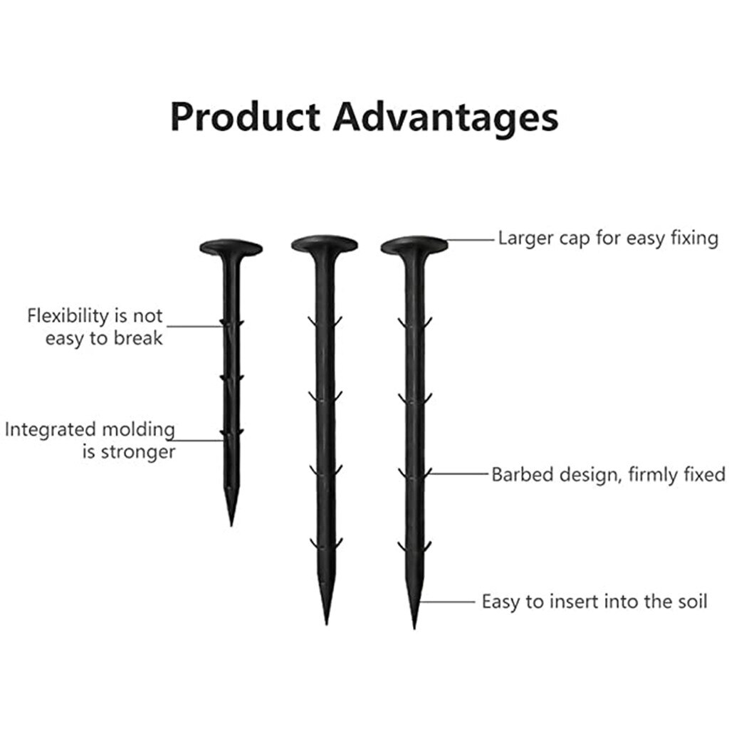 50pcs Tent Peg Plastic Peg Garden Awning Canopy Tent Pegs Camping Stake Nail For Garden Plant Tool Tent Peg