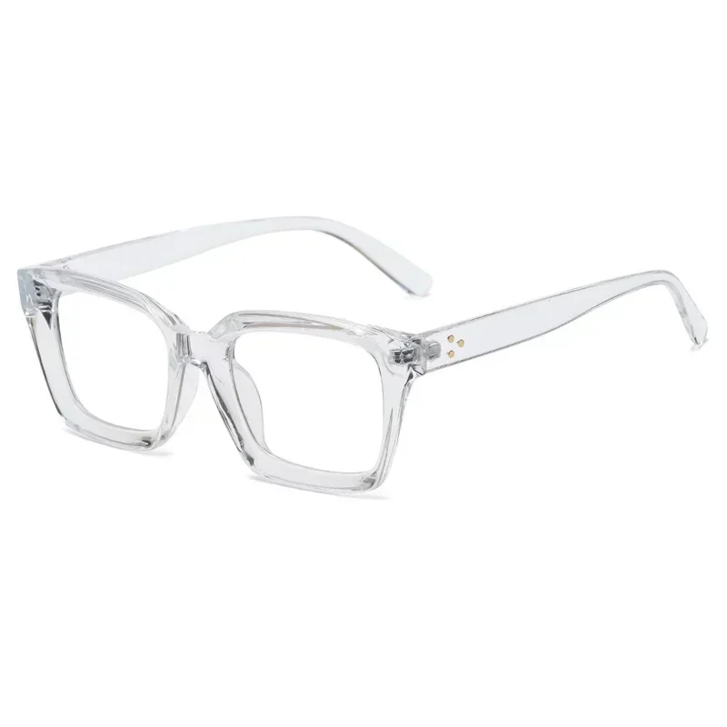 Store firkantede lesebriller menn kvinner bærbare stor innfatning hd presbyopi briller dioptri 0 ~ + 3.5 gafas: Khaki / +150