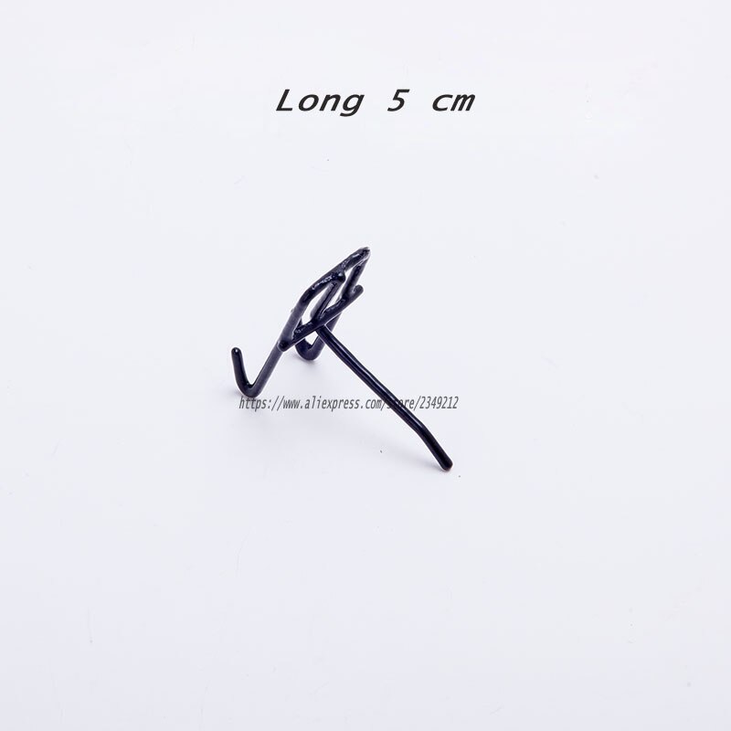 Jewelry Display Metal Hook Iron Net Hanging Hanger Jewelry Store Accessories 20pcs/lot: black 5cm long