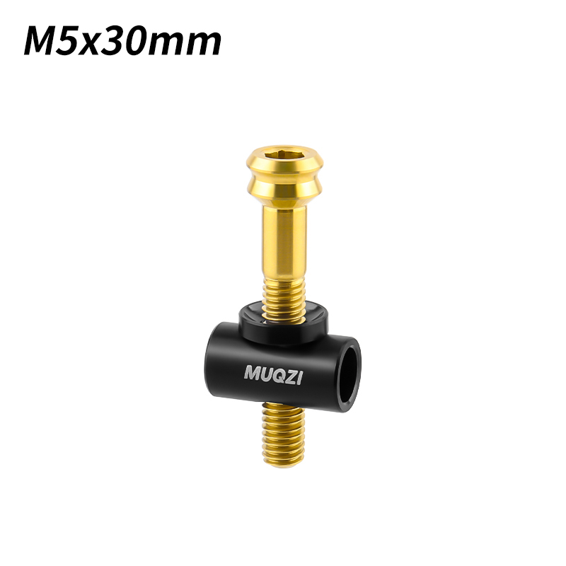 MUQZI Titan-Sattelstützenschraube M5 x 30/40 mm Fahrrad-TC4-Sattelstützen-Befestigungsschraube mit Unterlegscheibe für Fahrradsitzrohr: Blau