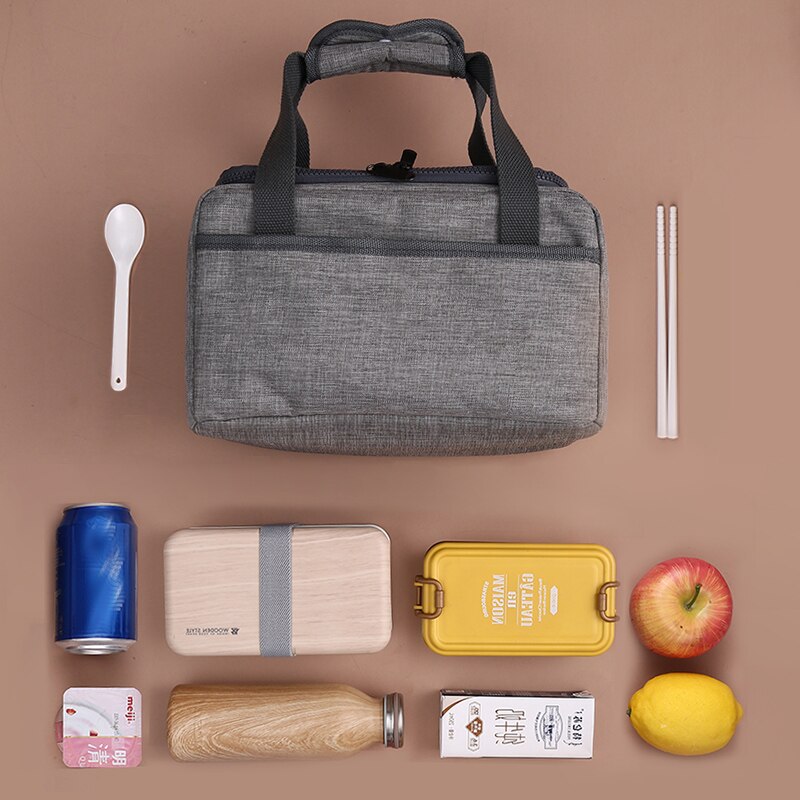 Travel Picnic Essential Insulation Lunch Bag Fresh Fruit Portable Storage Pouch School Office Food Drink Organizer Accessories