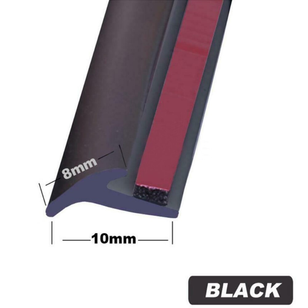 5M Rubber Sealing Strip Universal Front Rear Bumper Lip Side Skirt Fender Headlight T-shaped Weatherproof Edge Trim Sealed Strip