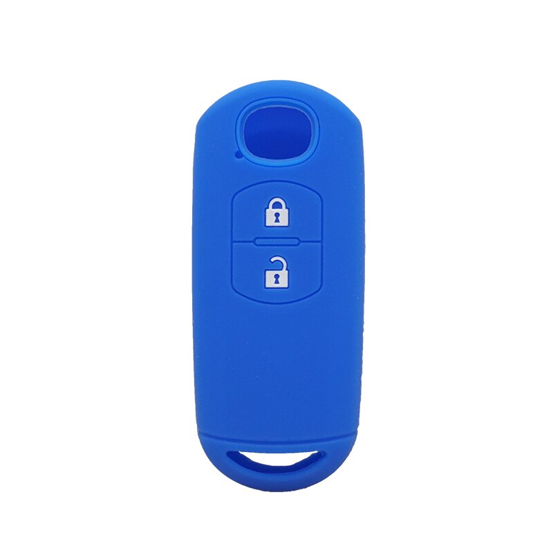 Xinyuexin-funda de silicona para llave de coche, 2 botones para Mazda 2, CX-5, Atenza, CX-7, CX-9, CX-3, CX-4, MX5: dark blue