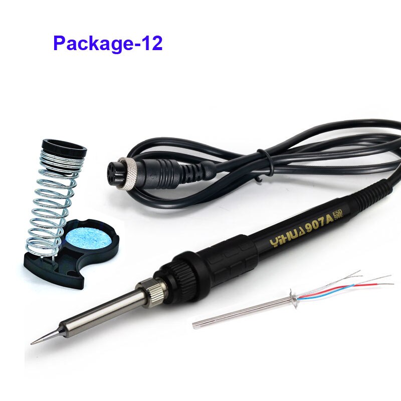 YIHUA-soldador antiestático 907A para Estación de soldadura 220, 936 V, 50W, mango de soldador de repuesto: Package-12