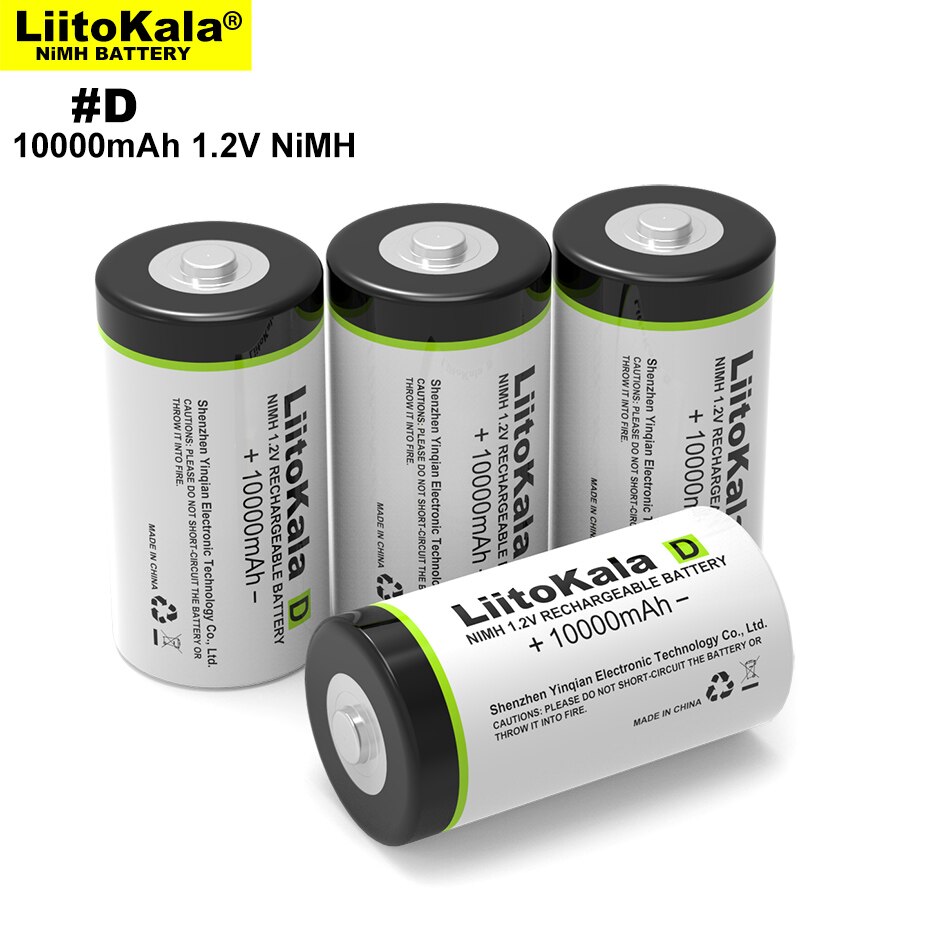 Rechargeable D Batteries - 10000mAh Ni-MH D Cell - 1-10PCS Pack - for Gas Stoves