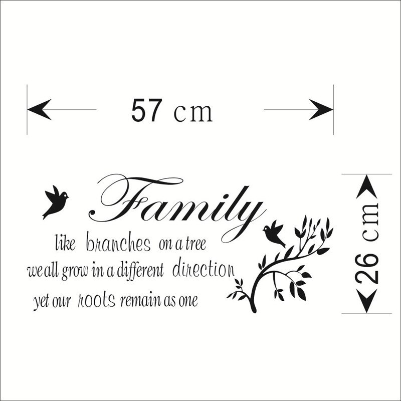Family bird branch tree bedroom Wall Stickers living room Wall Decals Family Decoration