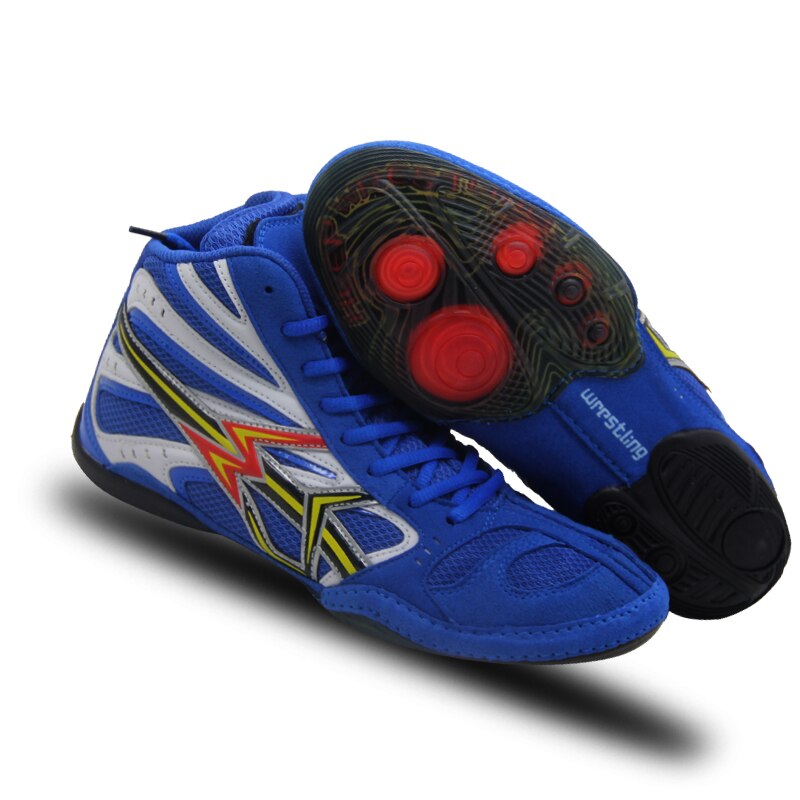 Wrestling Shoes Men Boxing Shoes Male Light Weight Fighting Wrestling Sneakers Men Boxing Sneakers: Lan / 11