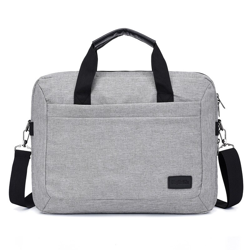 Laptop Tas Unisex Waterdichte 15Inch Beschermhoes Schouder Messenger Tassen Casual Reizen Computer Notebook Handtas Aktetas: GRAY