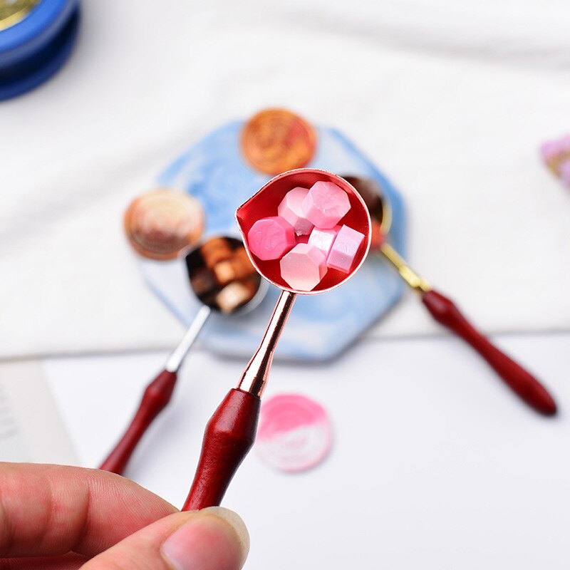 Retro Wax Seal Furnace Stove Wood Sealing Wax Spoon for Heating Wax Melting Making Wedding Invitation Scrapbook for Candle Stamp