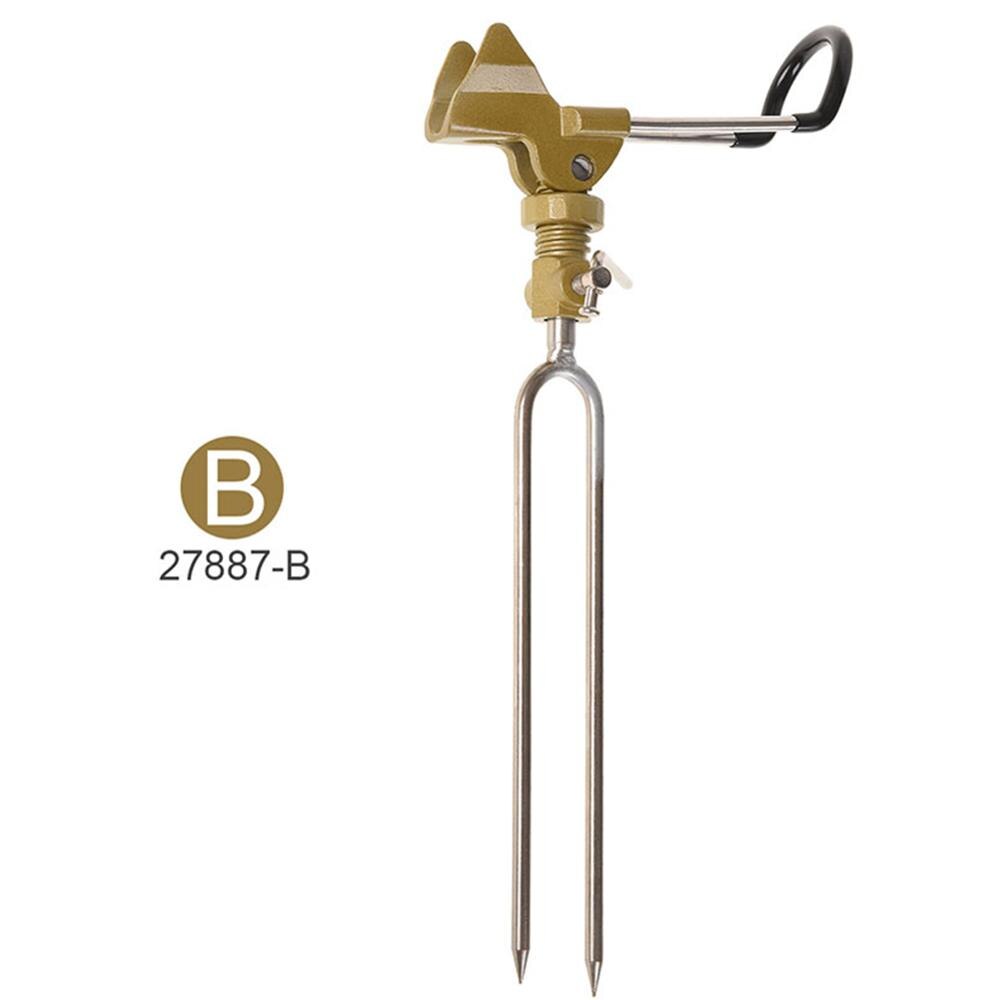 Titular da vara de pesca aço inoxidável vara de pesca equipamento de metal titular alça ajustável suporte vara de pesca acessórios: Amarelo