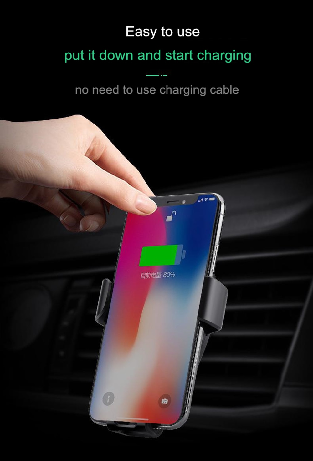 Qi Auto Drahtlose Ladegerät Für iPhone XS XR Samsung S10 Huawei Voll Automatische Halterung 10W Drahtlose Schnelle Ladung Auto stehen Halfter