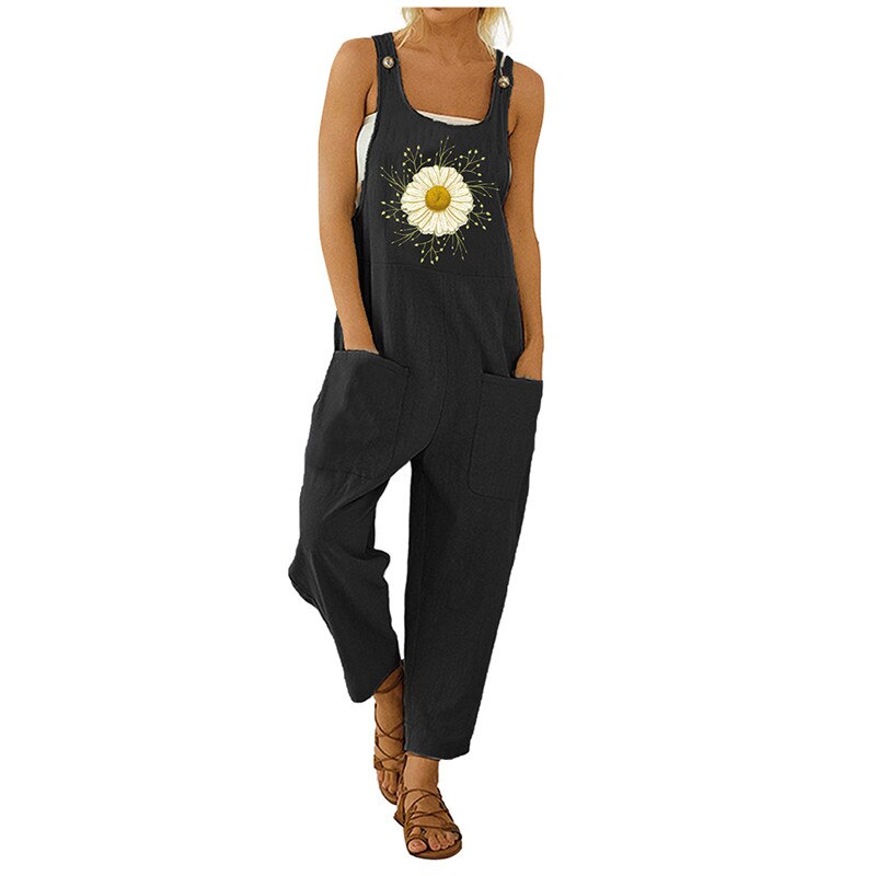 Løst gravide tøj strop bukser bukser blomsterprint gravide kvinder overalls jumpsuits graviditet rompers tøj: Xl