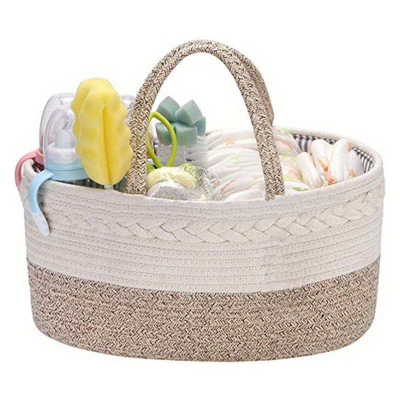 Kindergarten Lagerung Korb Große Baby Windel Caddie Lagerung Kasten 100% Baumwolle Stilvolle Tragbare Einkaufstasche &Ampere; Auto Organizer Träger Tasche: C