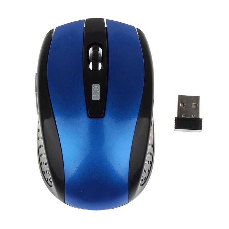 neue 2,4G kabellos Mini Clever Tragbare Optische Maus Mäbenutzen USB Empfänger Für Computer PC Laptop Universal- Maus Blau