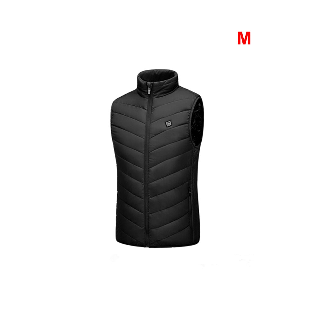 Elektrische Beheizte Weste Camping Ski Heizung Weste Thermische Warme Kleidung Feder Winter Schnell Heizung Weste Männer Frauen Jacke: Black / XXXL