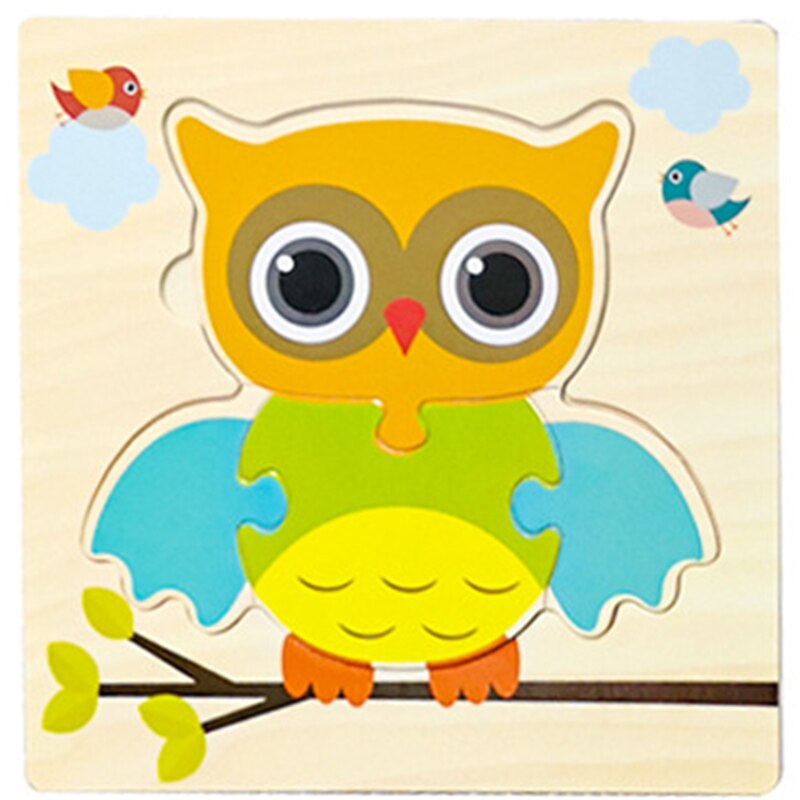 15*15cm dziecko drewniane zabawki zwierząt/ruchu Puzzle Jigsaw dla małych dzieci 1-3 lat stare chłopcy i dziewczęta wczesna nauka zabawka edukacyjna prezent: 16