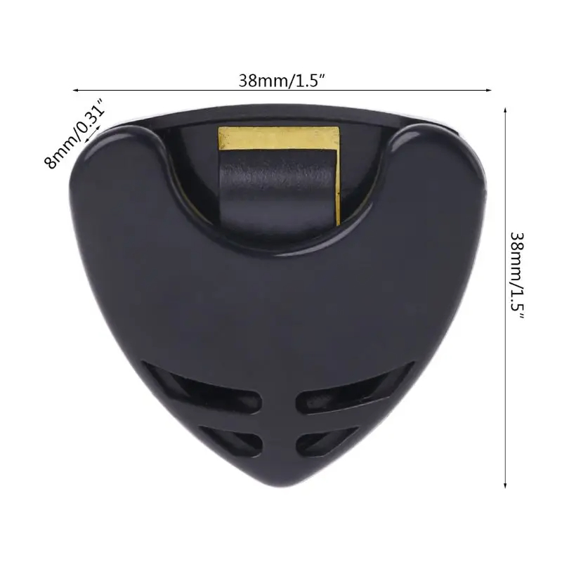 Soporte para púas de guitarra, estuche de plástico para púas, mediador, almacenamiento rápido, forma triangular autoadhesiva, 1/5/10 Uds.