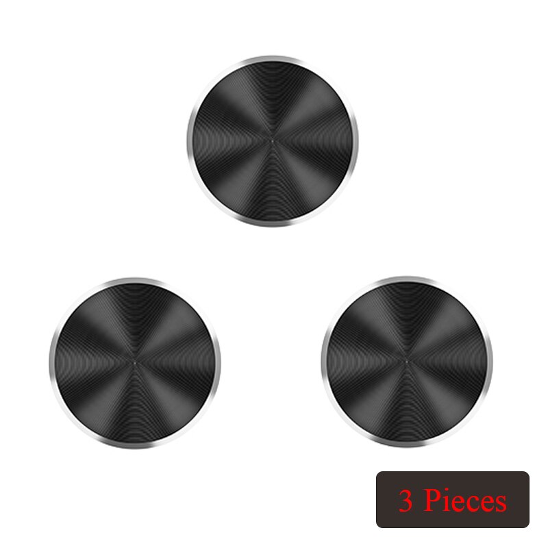 IKSNAIL CD Linie Metall Platte für Magnetische Auto Telefon Halfter Universal- Metall Platte Montieren Magnet GPS Halfter Zubehör Eisen Blatt: 3 Schwarz